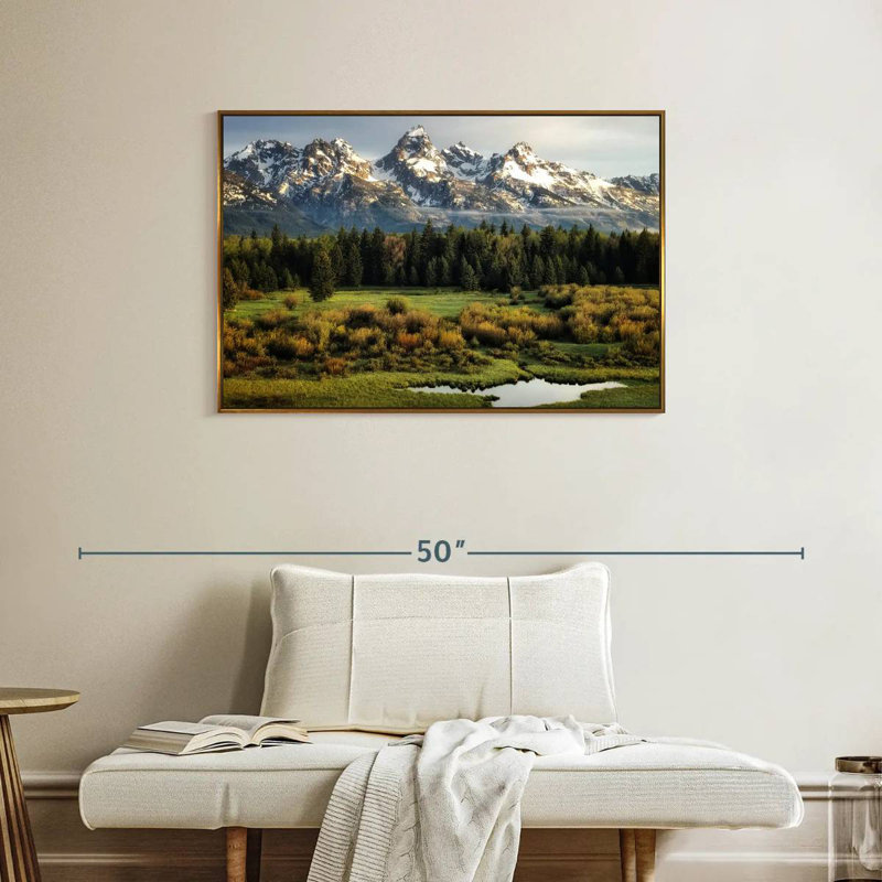 Grand Teton Beauty, Cadre flottant doré, 37 po x 25 po