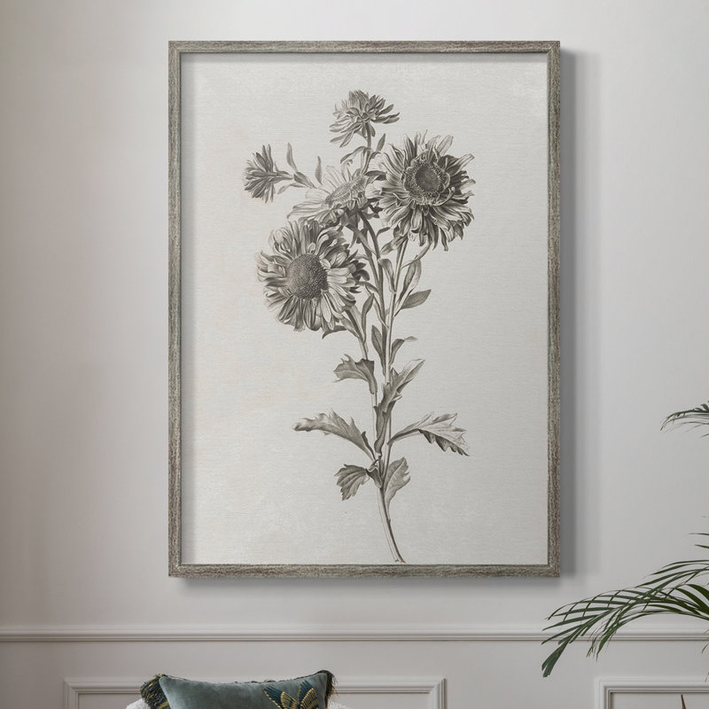 Impression florale vintage encadrée CECXVII - bois massif