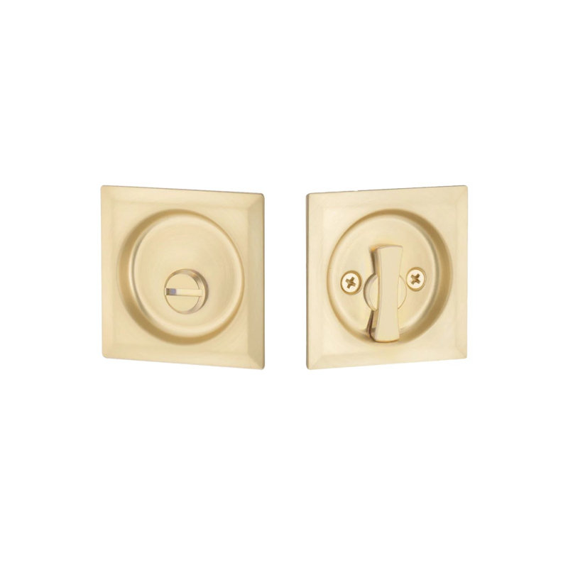 Serrure de porte tubulaire d'intimité Expressions par Emtek, laiton satiné, Laiton satiné