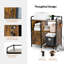 Armoire avec chariot à roulettes et support pour imprimante à panneau de particules brun 31,5 po x 17,7 po x 35,4 po