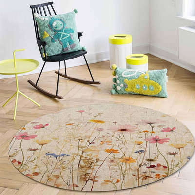 Tapis rond Wildflower