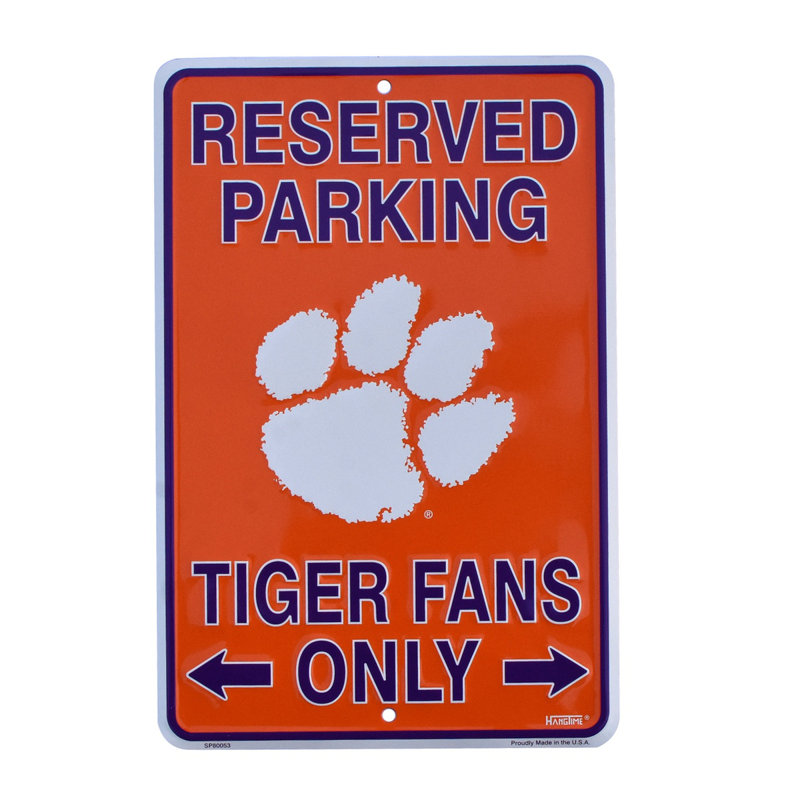 Fans de tigres réservées seulement, panneau de métal, salle de jeux Clemson, garage, garage, décoration murale