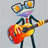 Funny frog playing guitar - 26"x26" Throw pillow - Poly twill - Print on demand-92195012-92195011