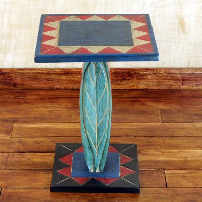 Tarun Rustic Leaf End Table