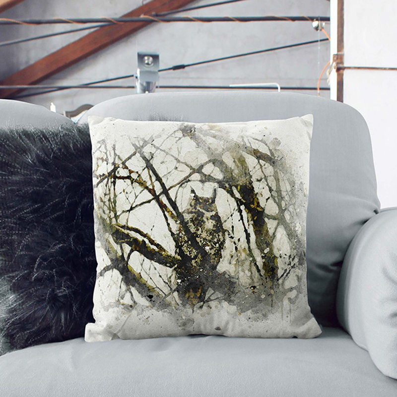 Square Throw Cushion, 55cm H x 55cm W x 20cm D, Stone