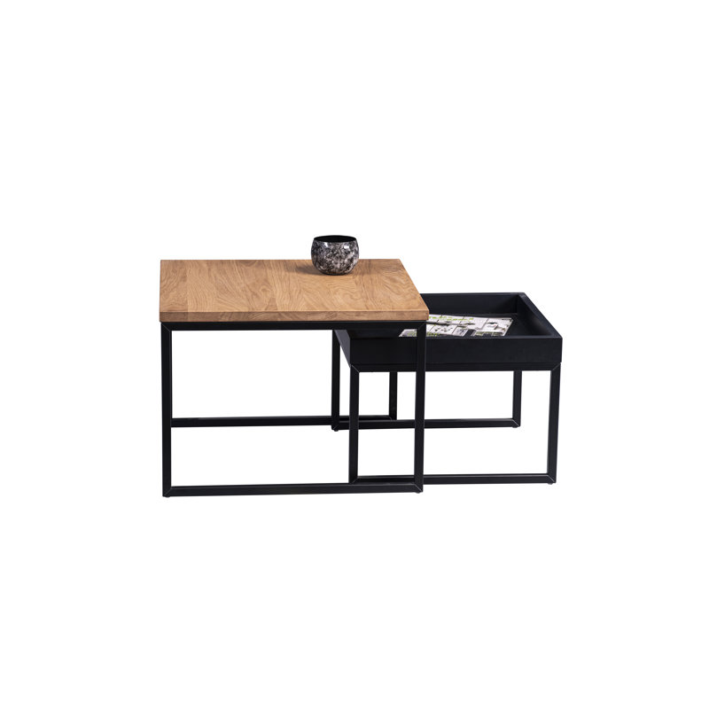 Krashna Solid Wood Sled End Table
