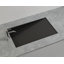 Lavabo de salle de bain encastré en pierre noire en résine mate Badeloft UB-04-RL-MBLK 25,2 po x 16,1 po-71991642