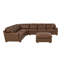 Canapé modulaire en cuir à large assise modulaire-33593374