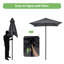 Ensemble de parasol carré en acier 34 "pour 4 personnes et carré 34"