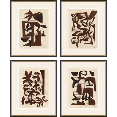 Katagami " Katagami I, II, III & IV " by Carrier And Company 4 - Pieces