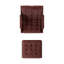 Halston Chair W/Ottoman-Nubuck Burgundy