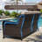 7-Person Outdoor Patio Conversation Rattan Seating Group With 2-In-1 Propane Fire Pit Table,2 Chairs，2 Ottoman and Beige Cushions-272932829