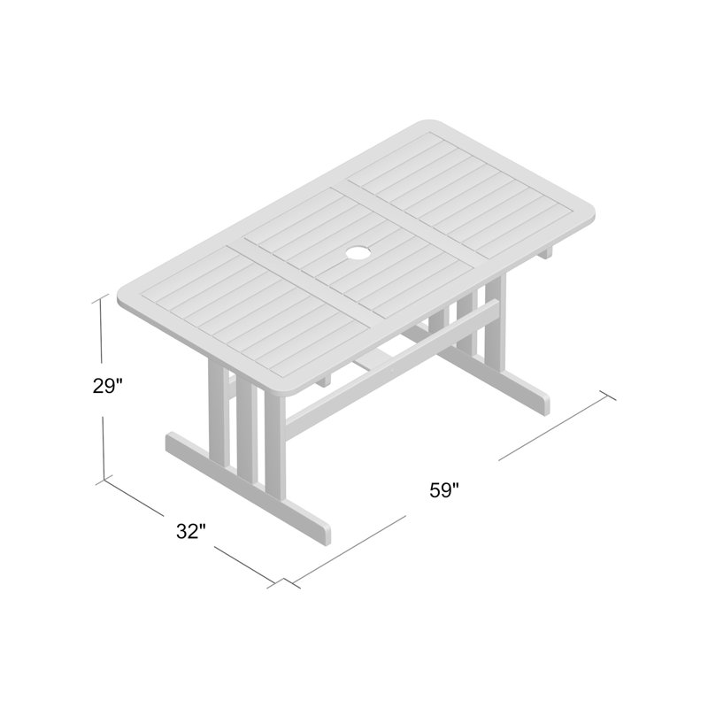 Table de salle à manger en bois massif Adira