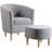 Upholstered 27" Wide Barrel Chair with Ottoman-87709776
