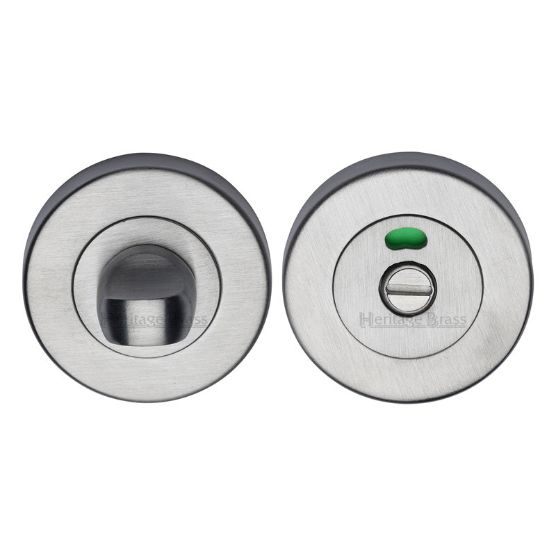 Heritage Brass Heritage Privacy Turn & Release with Indicator, Satin Chrome