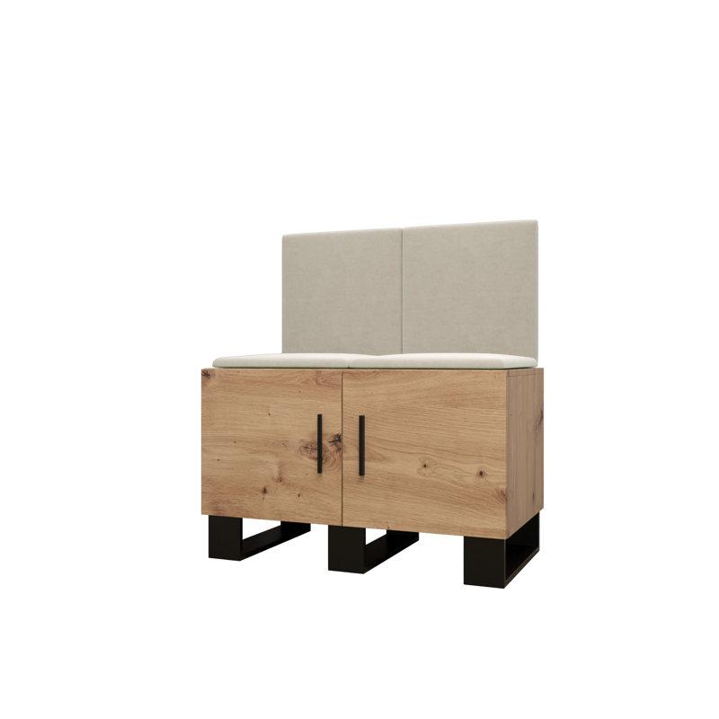 12 Pair Shoe Storage Cabinet, Brown/Beige