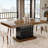 63'' Dining Table for 4-6, Modern Rectangular Dining Room Table with Geometric Relief