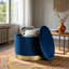 Repose-pieds de rangement rembourré bleu marine avec finition dorée Veer, H 17,49 po x l 23,37 po x P 23,37 po Veer