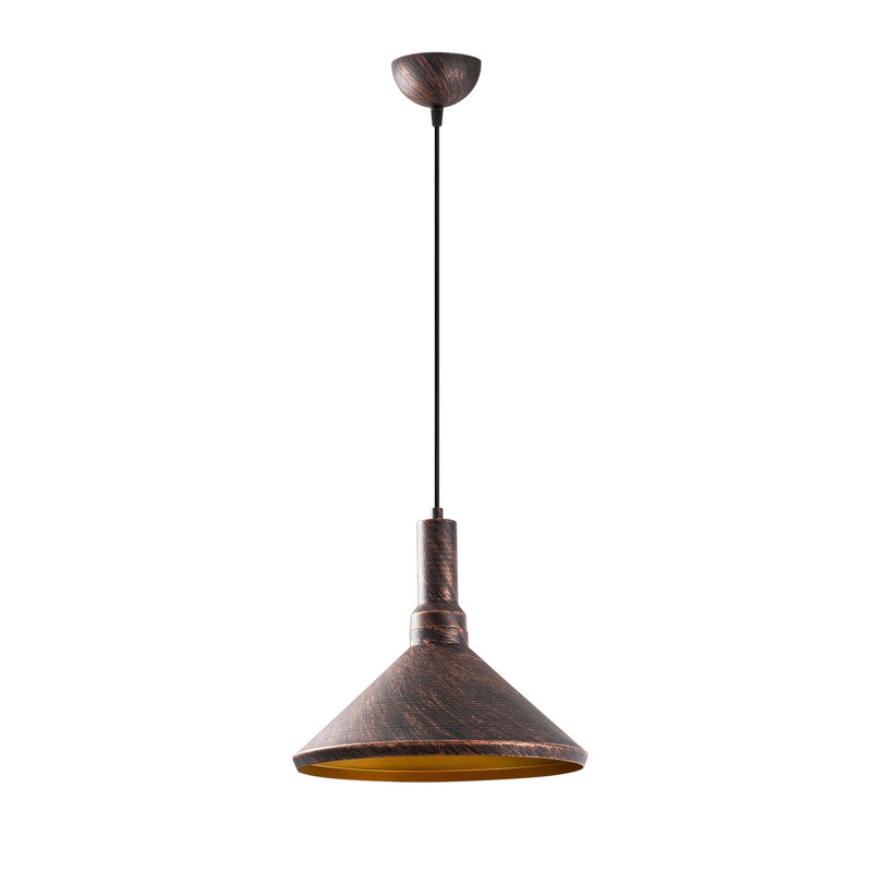 Luminaire suspendu conique à 1 lumière Kriner