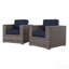 Fauteuil club en osier gris Sunbrella-1750453579