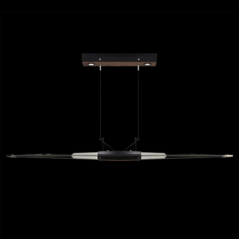 Blade 2 - Light LED Unique/Statement Pendant, Matte Black