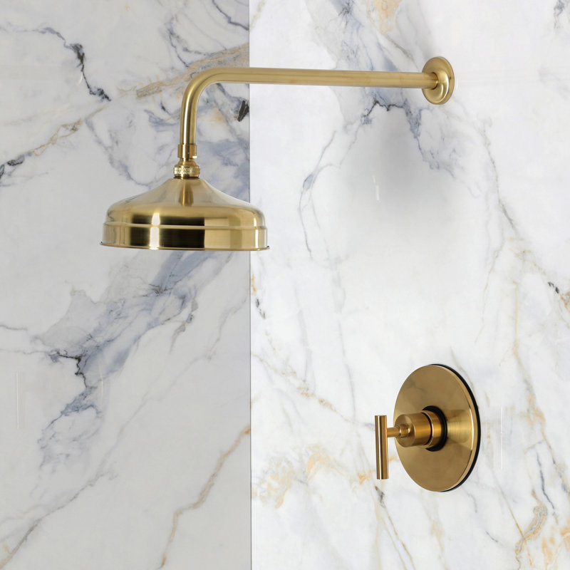 Kingston Brass Manhattan Single-Handle Pressure Balanced Shower Faucet, Brushed Brass