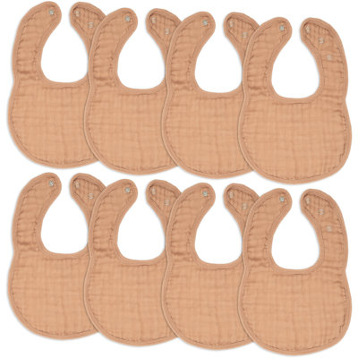 Comfy Cubs Muslin Bibs for Babies - Feeding, Drool and Teething Bib with Adjustable Snaps