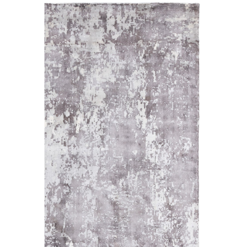 Mcelroy Abstract Handwoven Flatweave Gray Area Rug, Rectangle 10' x 14'