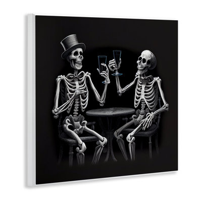 Plaque murale «Spooky Skeletons Cheers», design par Sasha