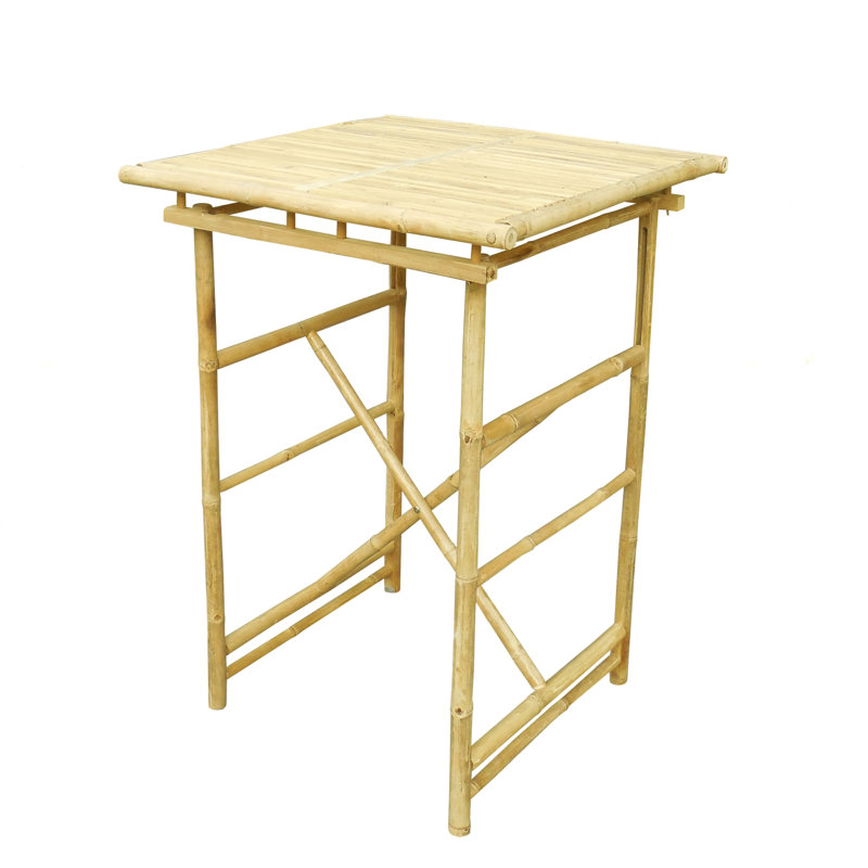 Haxtun Square Folding Outdoor Bar Table , 29.5'' in. W 29.5'' in. D, Natural
