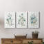 Linen Botanical II - ensemble de 3 impressions sur toile tendue-656137753