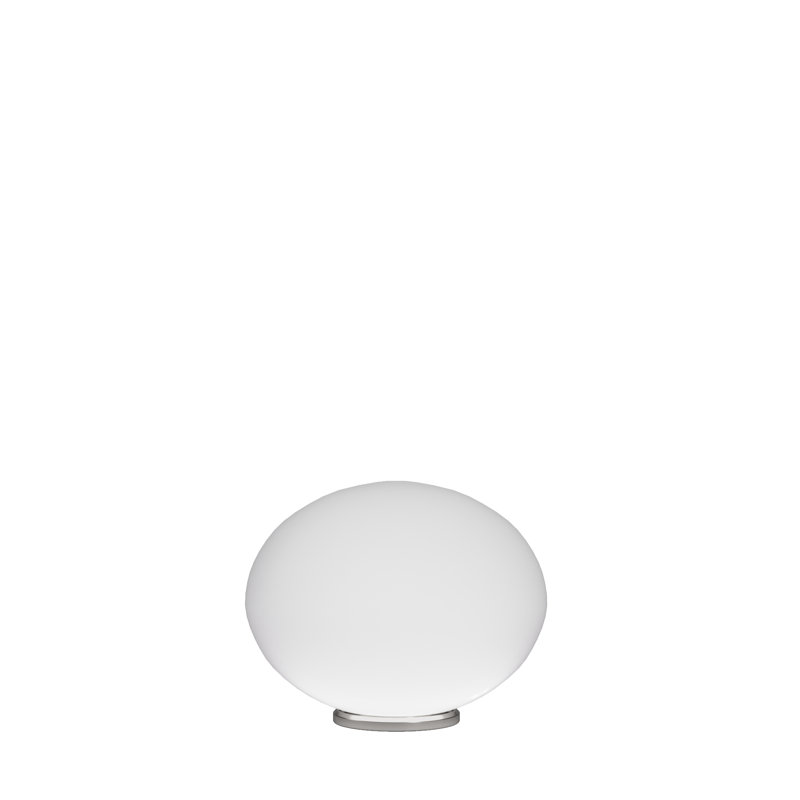 Lucciola Table Lamp M White Matt Satin Nickel E26 Ul, 12" H x 16" W x 16" D