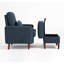 Upholstered Armchair with Footstool-709766314