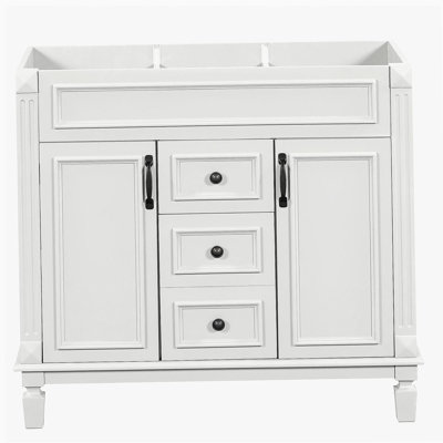 Meuble-lavabo 36 po sans lavabo supérieur, armoire seulement, armoire de rangement moderne avec 2 portes à fermeture douce