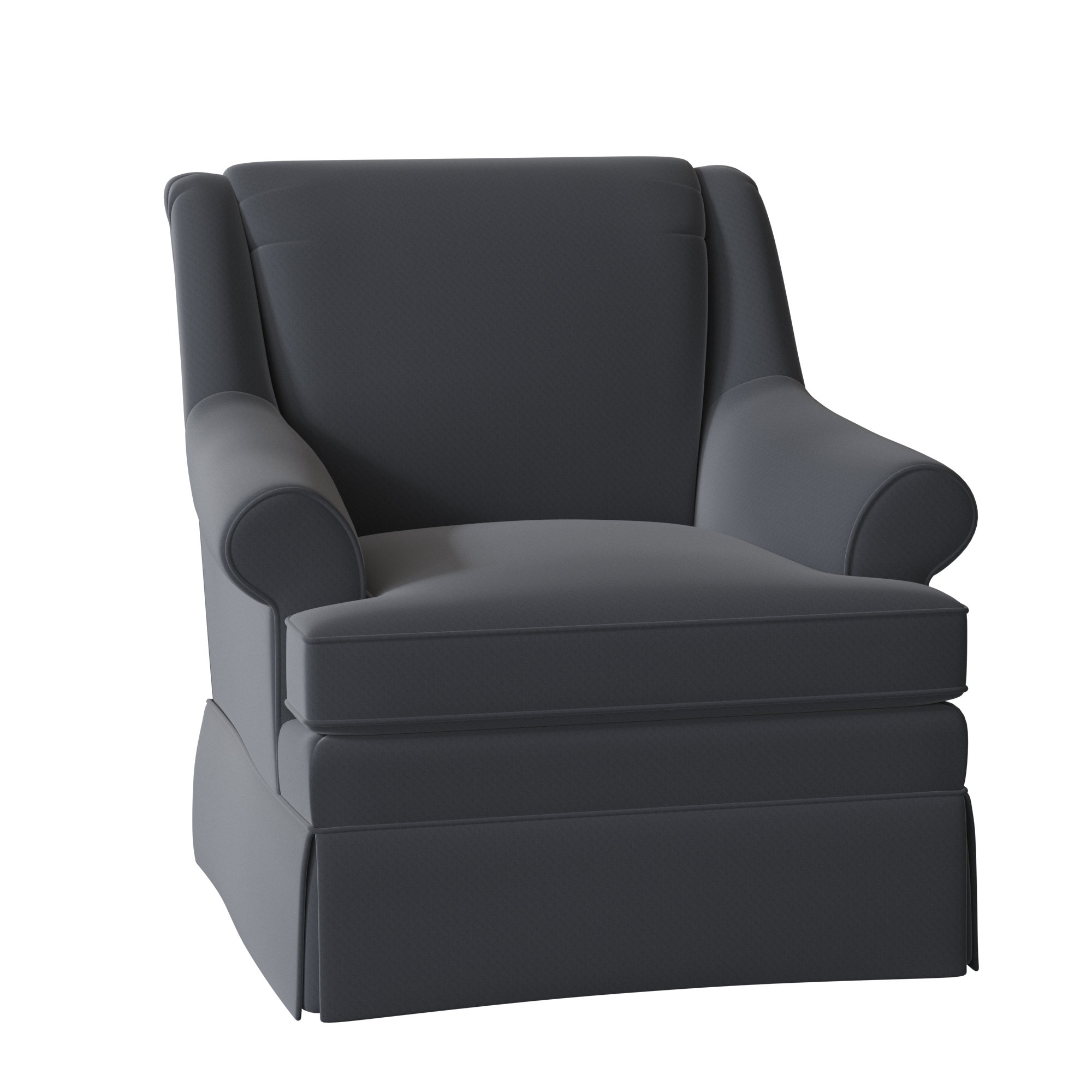 Eliana Upholstered Armchair, Craftwood 23 Navy Performance Chenille, No