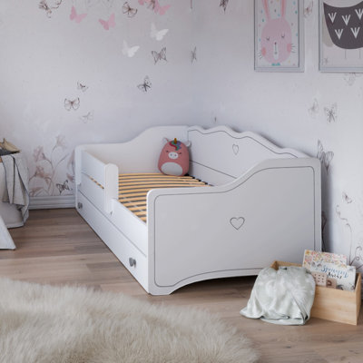 EMMA children's bed with drawer and rail
