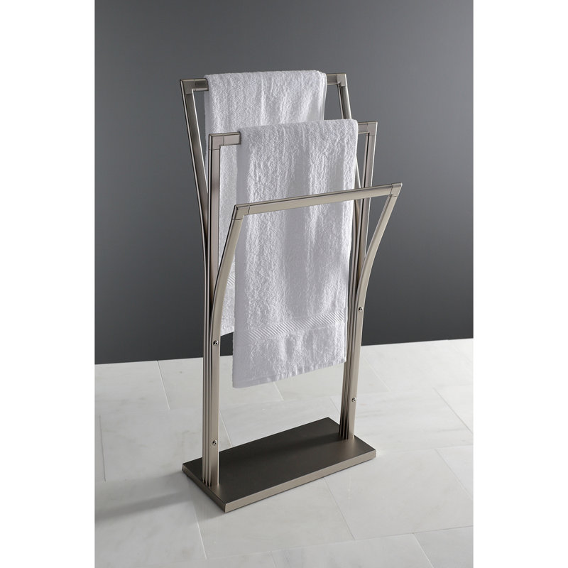 Kingston Brass Edenscape Freestanding Y-Style Towel Rack, Brushed Nickel