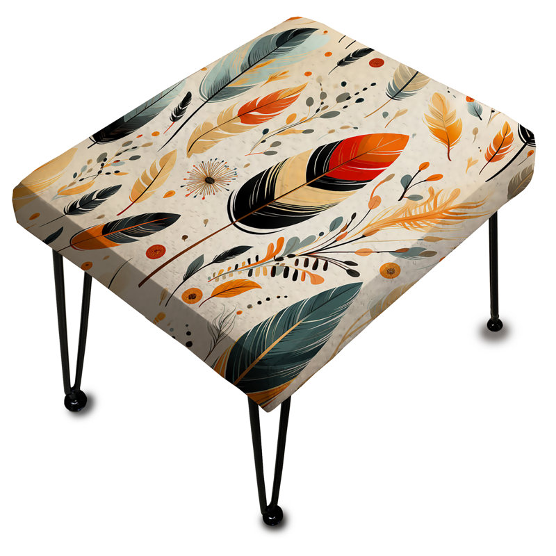 Artistic Nomad Boho Pattern Earth Tones I - Boho Rectangle Ottoman