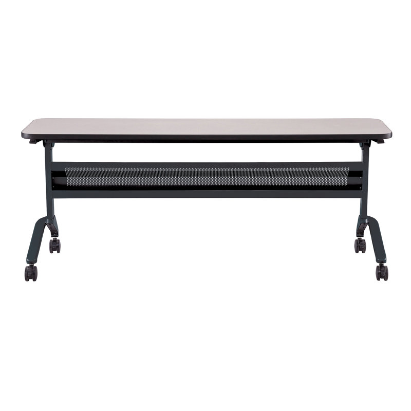Folkstone Gray 18 x 72 Rectangular Training Table with Black Base