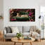 Ensemble de 1 tableau sur toile à motif floral guépard-320291468