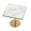Table carrée bistro moderne tulipe 31,5 pouces avec plateau en faux marbre, facile à assembler, structure en métal robuste-1676150076