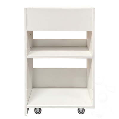 3 Tier Wooden Hidden Storage Cabinet with Slide Out Storagefice Bedroom Living Room  with Wheels