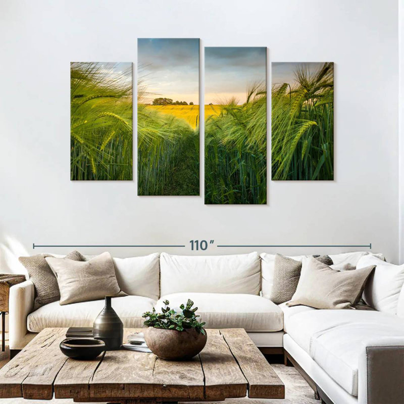 Harnek Green Wheat Field, 54" H x 84" W