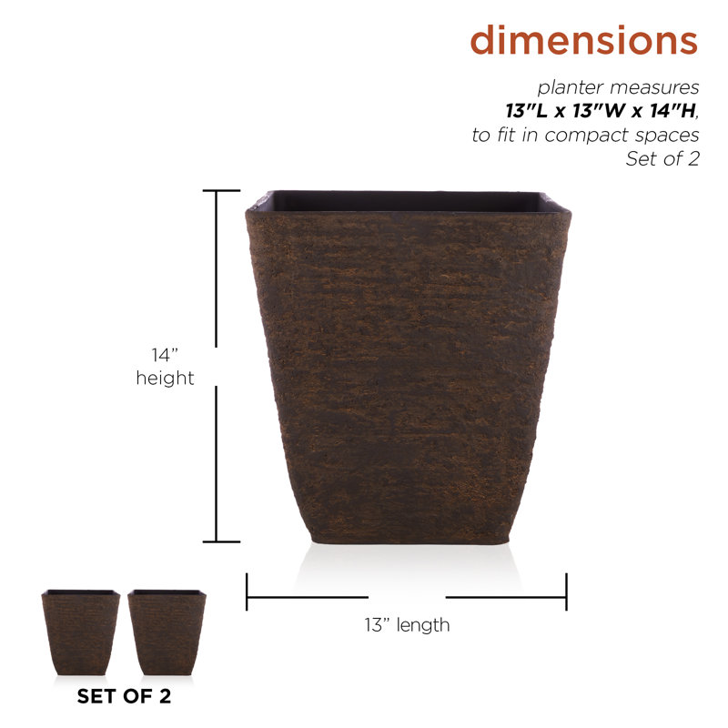 Pot Planter, 14" x 13" x 13"