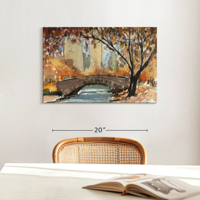 Autumn in New York Study I, H 16 po x l 24 po