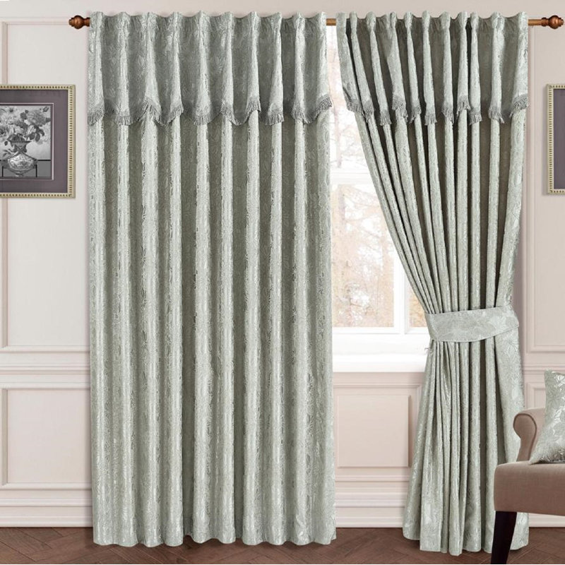 Dunaway Room Darkening Curtain, 228cm Width x 274cm Drop, Silver