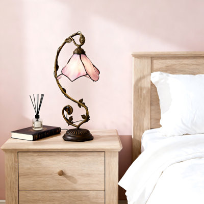 Lampe de table style Tiffany Flora