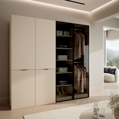 4 Door Glass Wardrobe