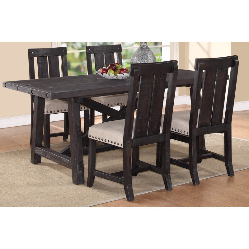 Messerly Extendable Pine Solid Wood Dining Table