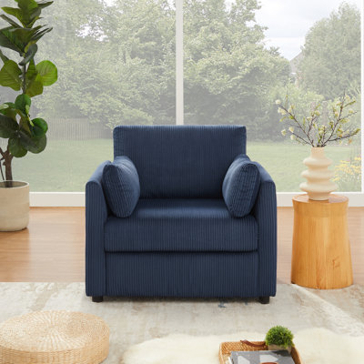 Fauteuil d'appoint 38 po en velours côtelé 38 po